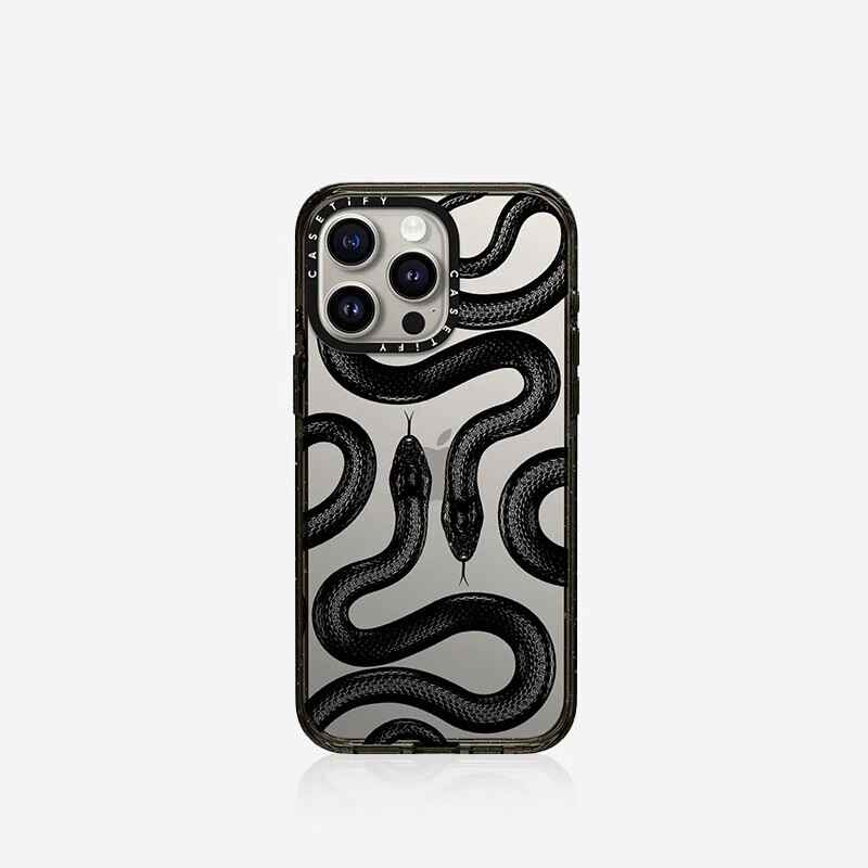 Чехол CASETIFY для iPhone 15 Pro Max, противоударный, черный, противоскользящий, поддержка беспроводной зарядки