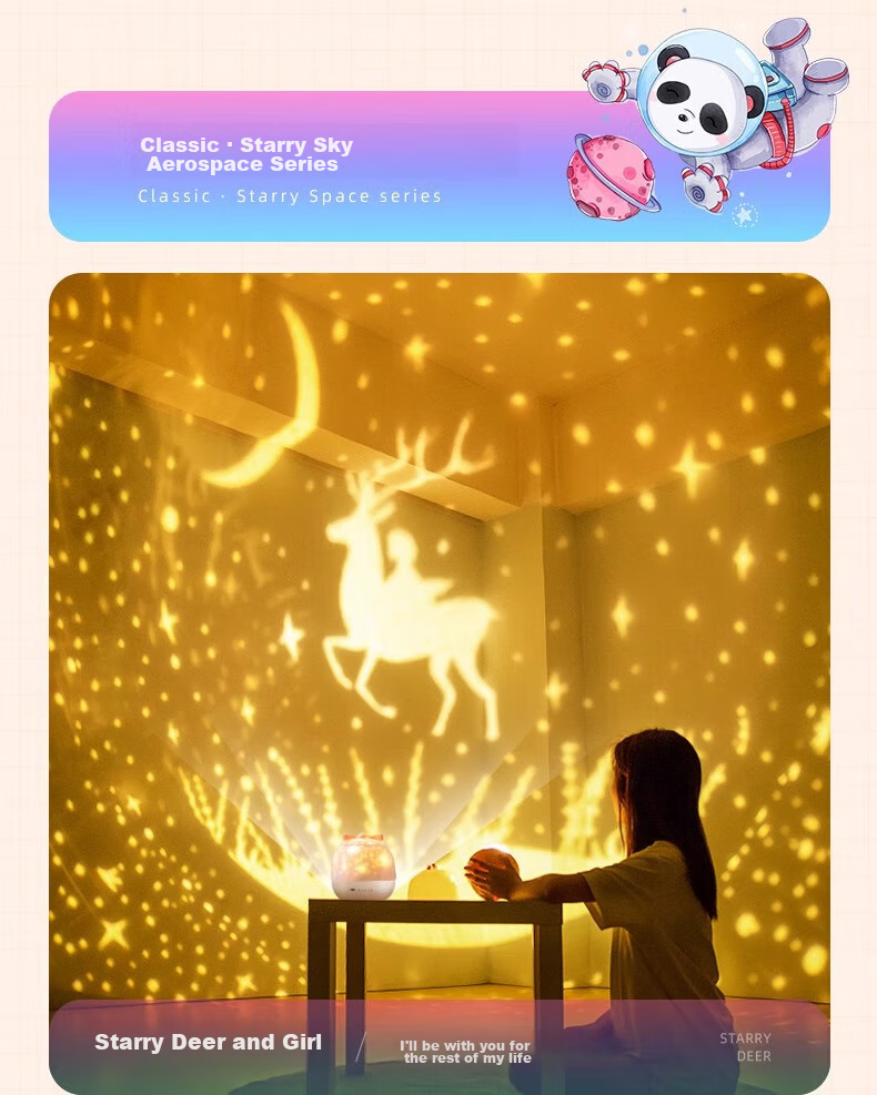 Xifeng Starry Sky Projection Lamp, Night Light, Bedroom Atmosphere Lamp, Children's Projector, Birthday Gift for Girls, High-End 10