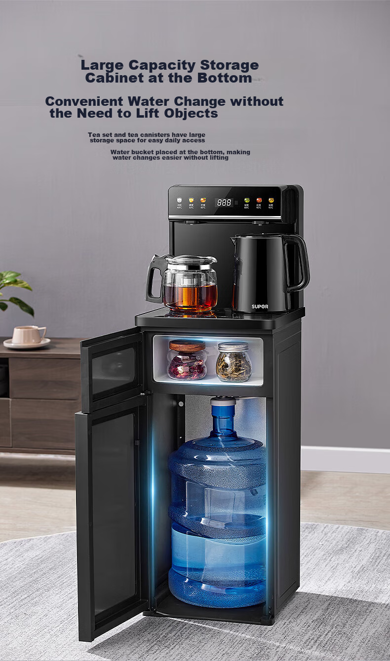 SUPOR Tea Bar Machine for Home Use, High-End Living Room Tea Bar Cabinet Water Dispenser All-In Machine, Bottom-Placed Water Tank, Fully Automatic Standing Kettle, Office Electric Hot Water Kettle, Smart SW-CBJ27 15