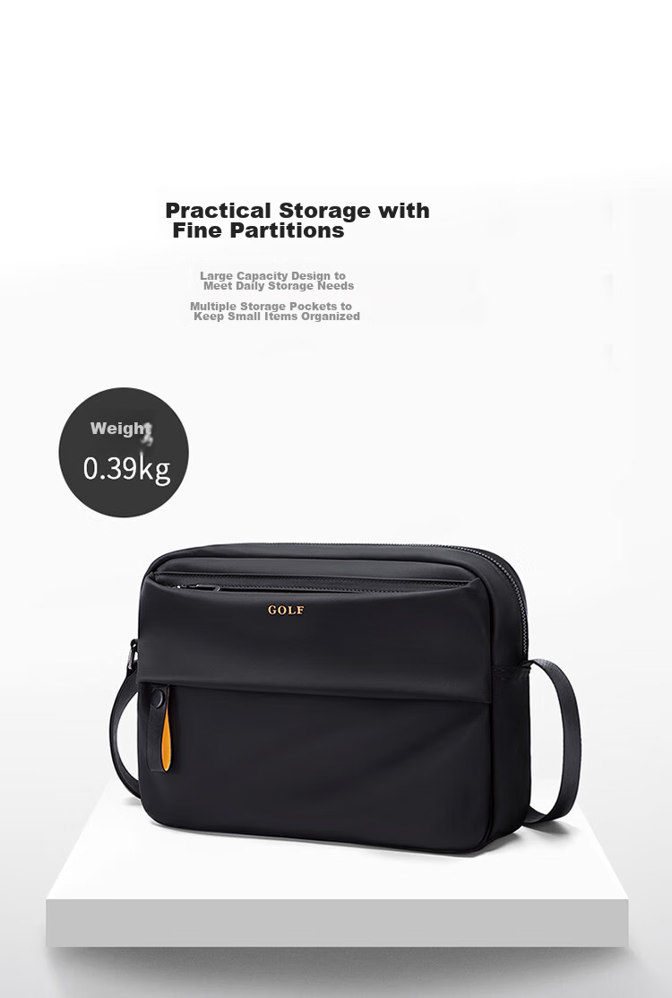 GOLF Shoulder Bag for Men, Crossbody Bag with Multiple Compartments, Can Hold IPad, Business Casual Water-Resistant Lightweight Fashionable Sports Messenger Bag 4