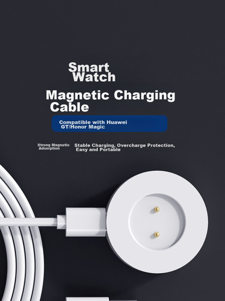 ESCASE Huawei Watch Charger, Compatible with Watch GT/GT2/2E, Honor Magic2/GS/pro Bracelet, Huawei Porsche Charging Cable, Touchpoint Charging Dock, 1 Meter 1