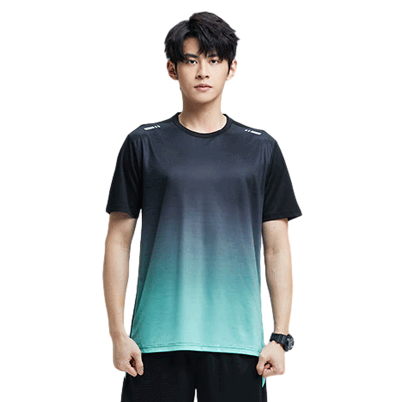 BURUITE Men's Sports T-Shirt, Summer Lightweight Loose Fit Set, Basketball Training Fitness Wear, Ice Silk Quick-Dry Casual Running Top