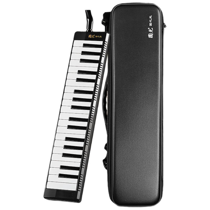 Guoguang 37-Key National Light Performance-Level Square Harmonica (Thickened Canvas Bag, Black)