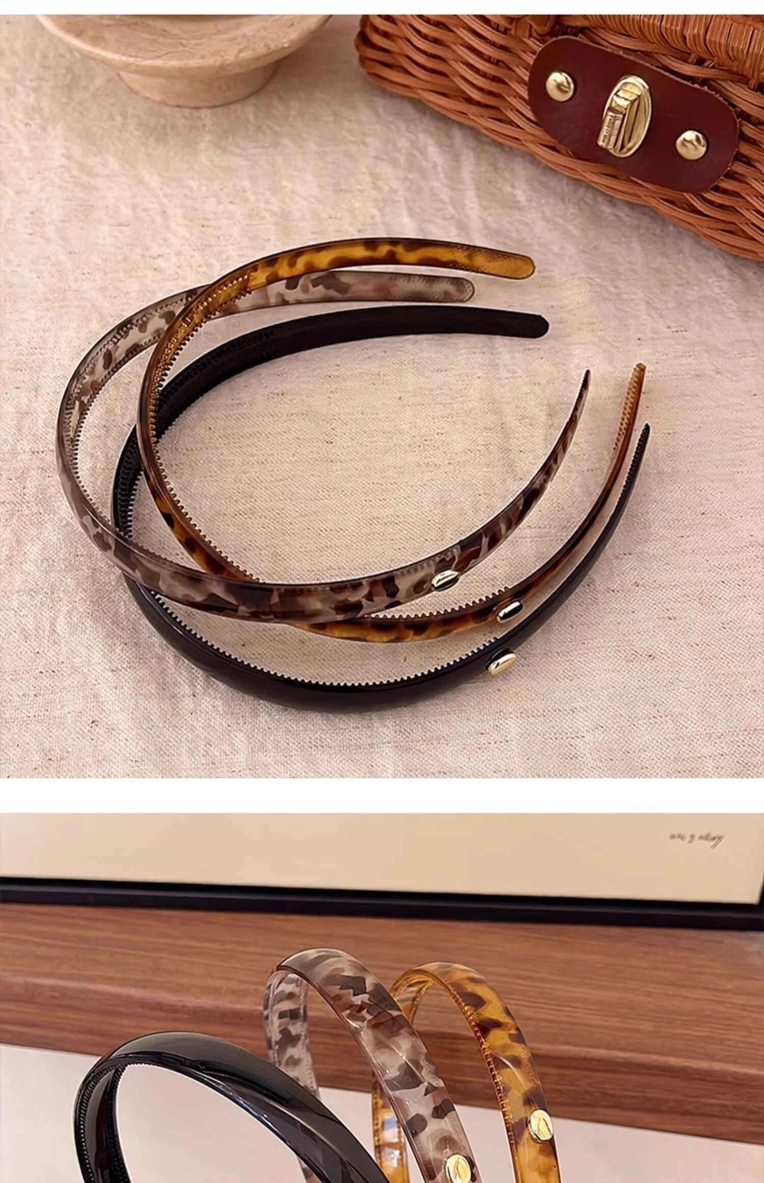 Xiangwan Headband, Vintage Leopard Print Hair Clip, Elegant And Versatile Women's Headwear for Going Out, Non-Slip Hairband, Mid-Autumn Festival Gift for Wome 12