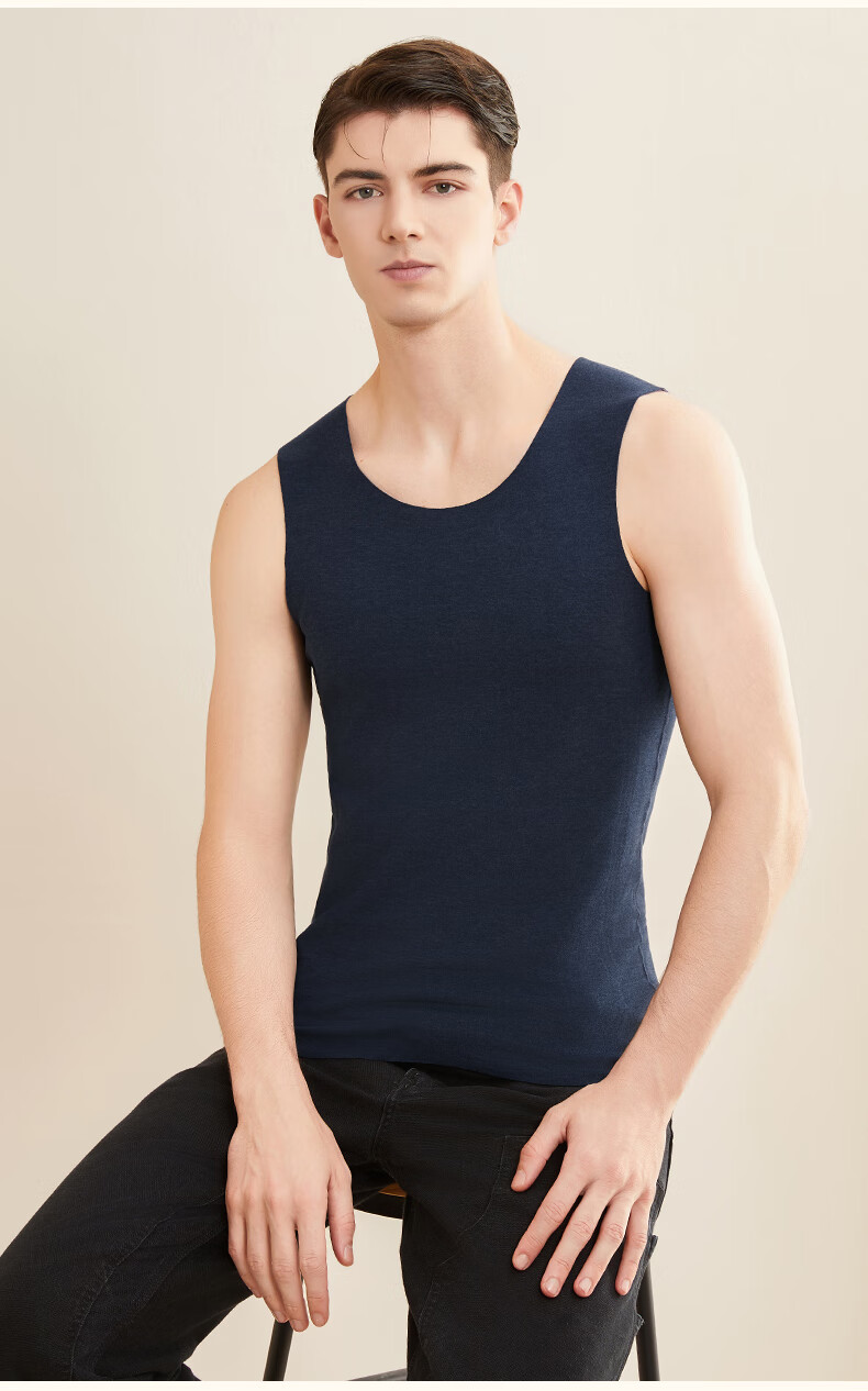 MiiOW [Containing down, Cashmere, Silk] 100% Wool Filled Sleeveless Vest Round Neck Warm Waistcoat for Me 15