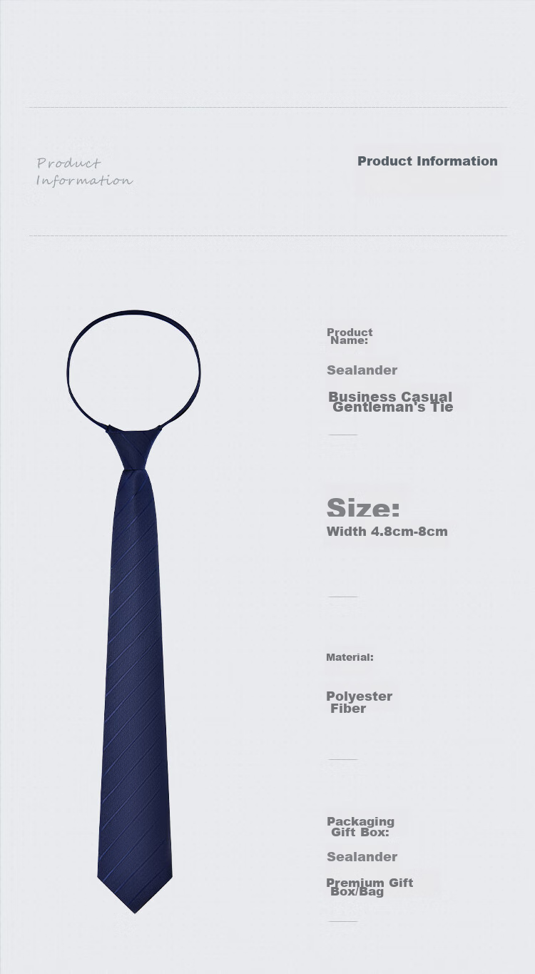 HLA Pre-Tied Necktie, High-End Business Wedding Groom Groomsman Zipper Formal Suit Gift Box, Mid-Autumn Festival Gift 10