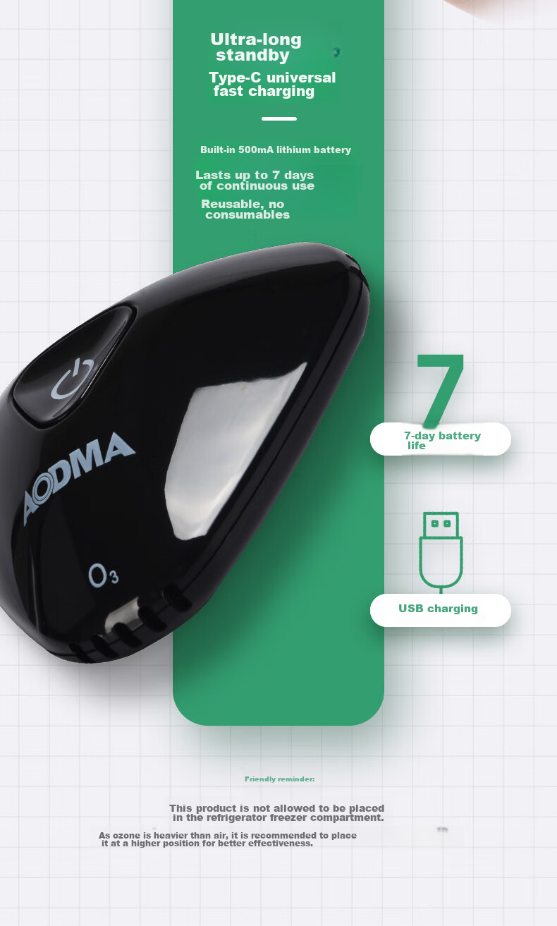 AODMA Car Air Purifier Electronic Sterilizer And Odor Eliminator for Home Use ST-807A Gree 13