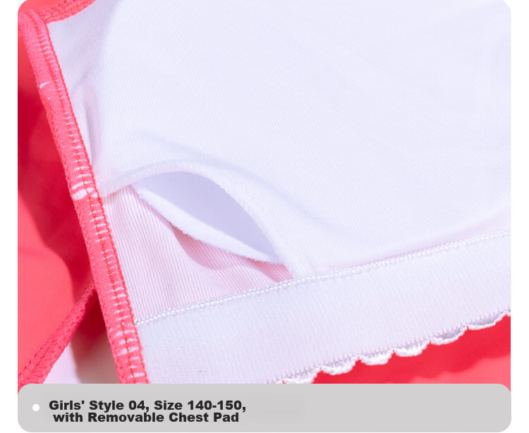 Sulang Children's Two-Piece Swimsuit with Long Sleeves And Pants, Sun Protection, for Girls And Older Children, Strawberry Cartoon Design [Pants] Size 100 15