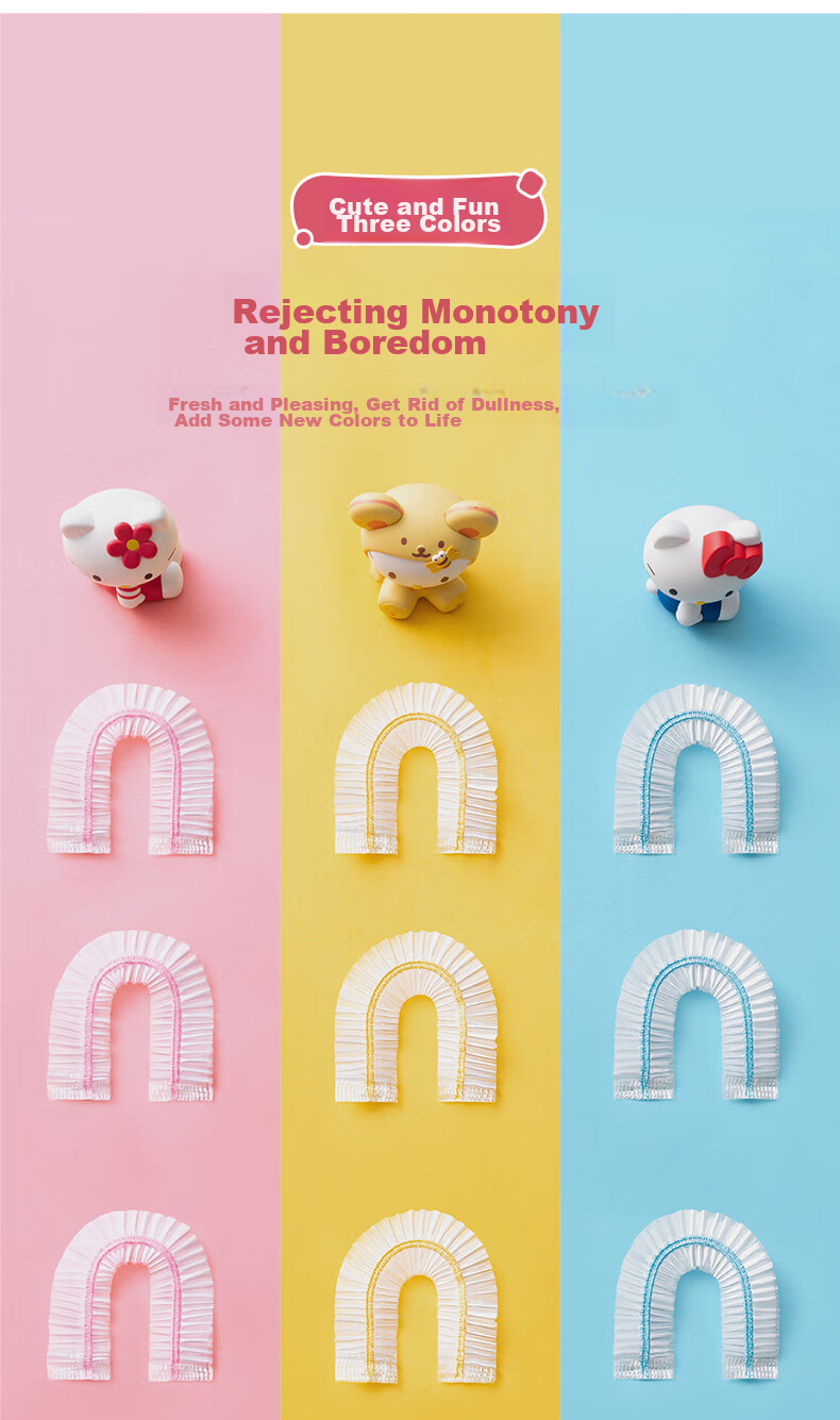 Yekee HelloKitty Colorful Disposable Food Covers, Prevent Flavor Mixing, Universal Striped Style, 200 Pieces 10