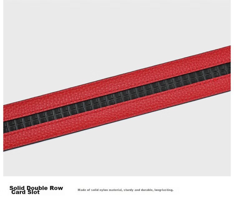 Goldlion Men's Belt, Top-Grain Leather, Automatic Buckle, Red Waistband Gift Box, Zodiac Year Trouser Belt, Birthday Gift 25