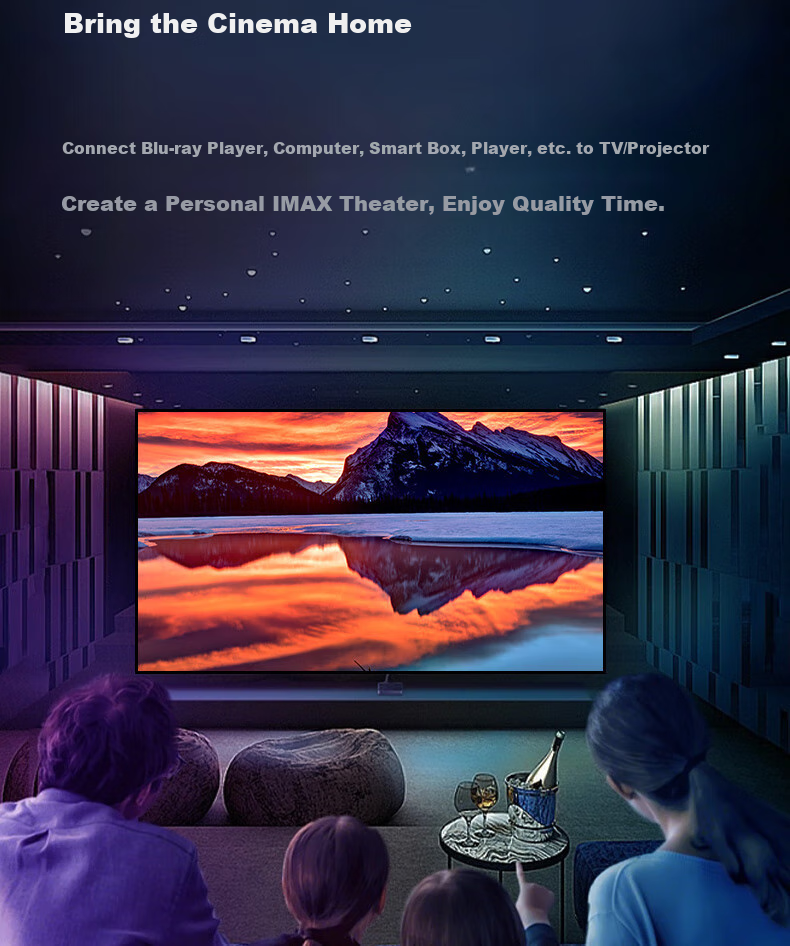GIEC HDMI Cable Version 2.1, 8K60Hz 4K120Hz Digital High-Definition Cable Compatible with HDMI2.0, Video Connection Cable for Laptop Set-Top Box to TV Projector, 0.5 Meters 20