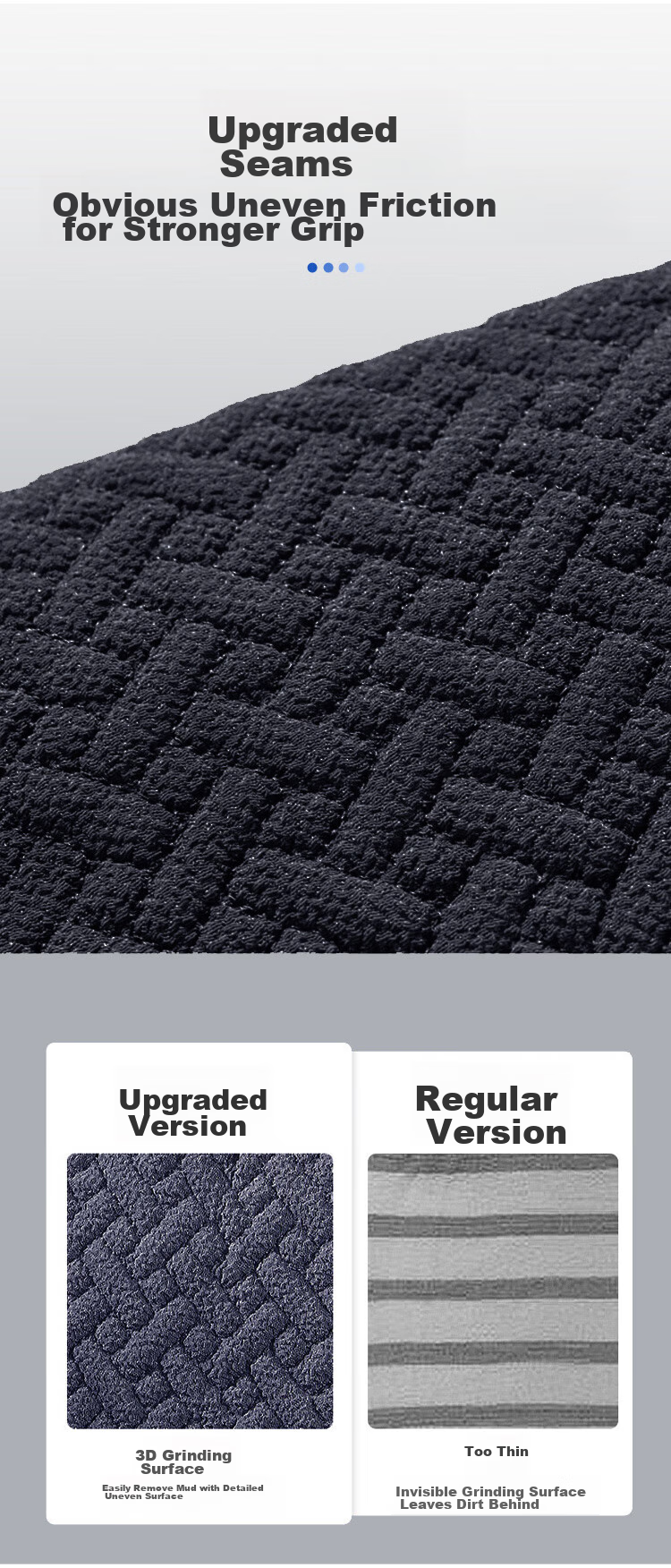 Baoshi Exfoliating Washcloth Set for Men, 3-Piece Bathing Essential, Shower Sponge, Bath Flower, Coarse And Fine Sand Scrubber, Back Scrubbing Mud Removal Bar 8