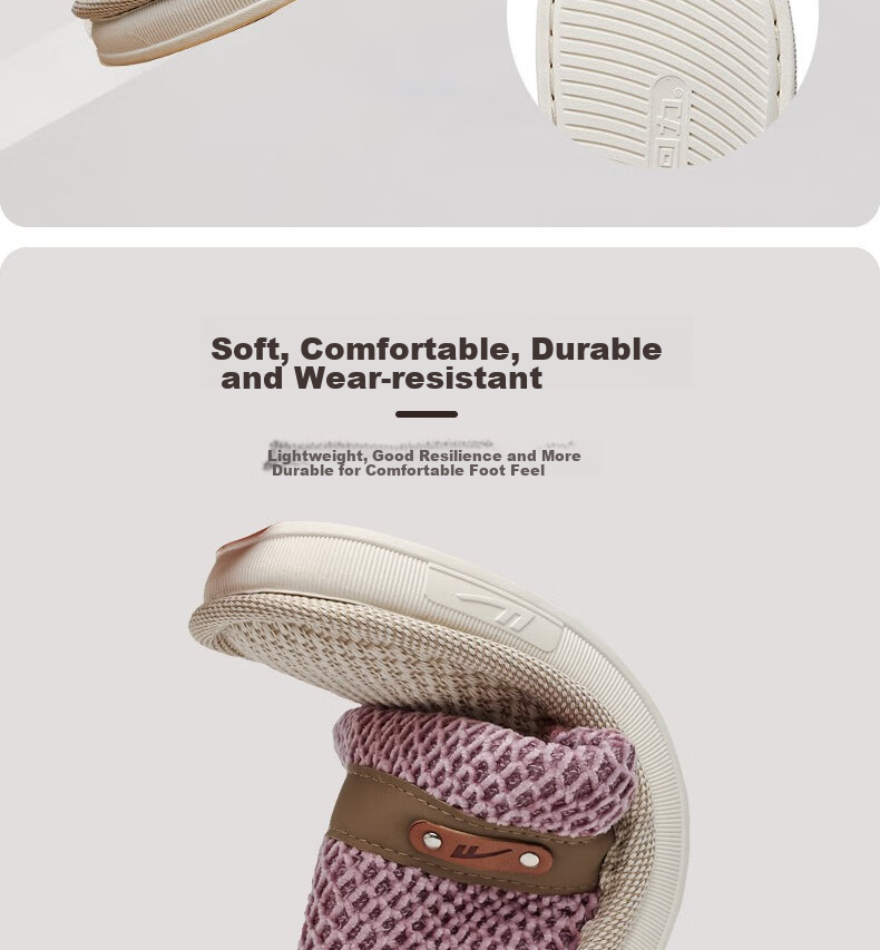 Huili Linen Slippers for Men And Women, Sweat-Absorbing And Breathable Home Shoes, Indoor All-Season Floor Slippers HL0215 Pink Size 40-41 9