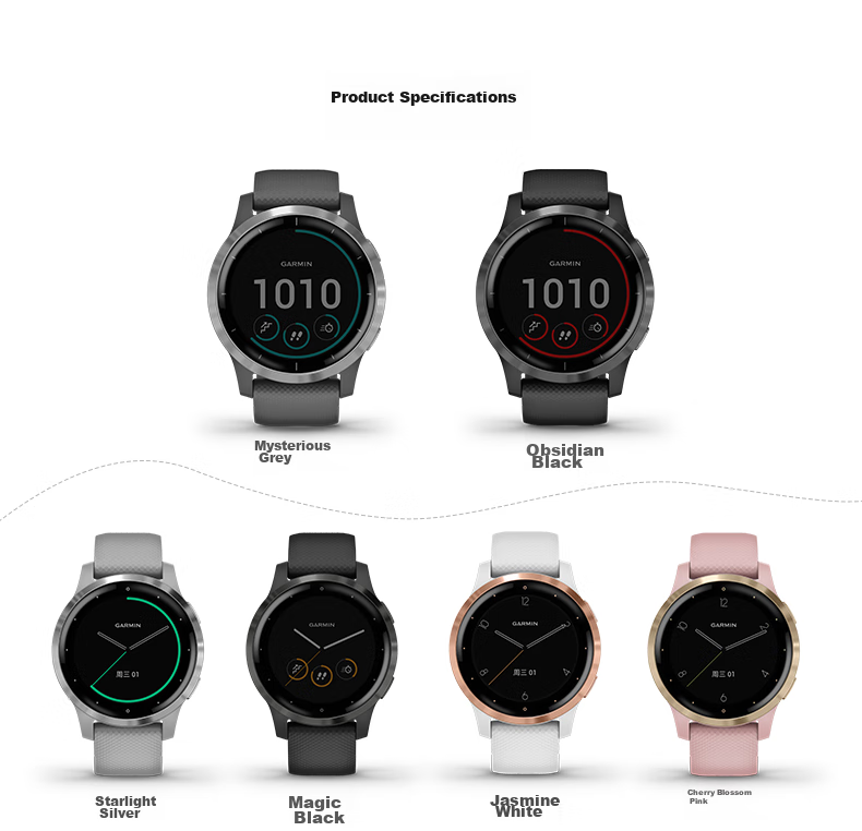 GARMIN Active6 Bone China White Heart Rate Running Swimming Fitness Fashion Sports Smartwatch Birthday Gift 18
