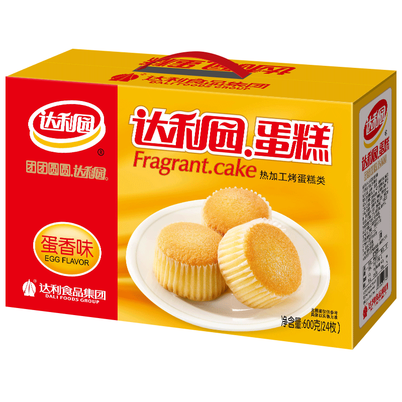 达利园蛋糕蛋香味600g礼盒装休闲零食代餐早餐面包下午茶糕点