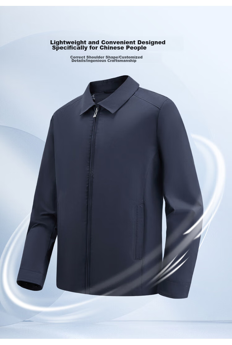 Shanshan [Three-proof Fabric] Executive Jacket with Lapel Collar Men's Business Windproof Commuter Wrinkle-resistant Civil Servant Durable Menswear 8