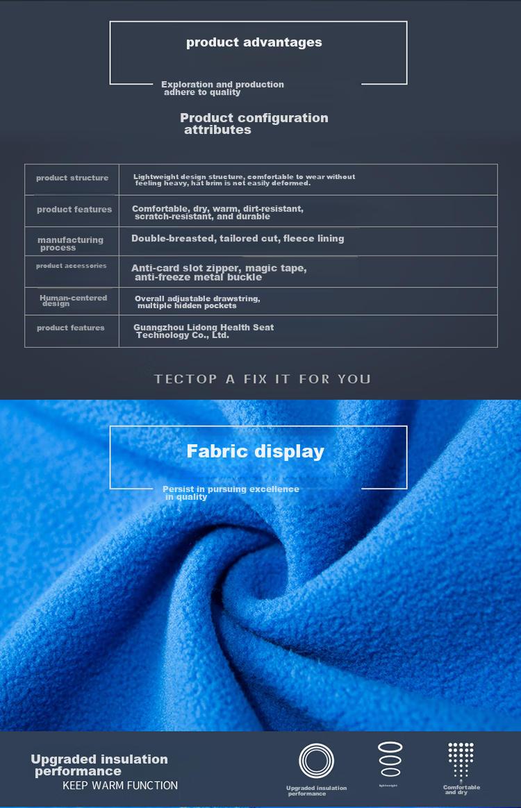 TECTOP 3-in-1 Two-Piece Men's Outdoor Jacket with Fleece Liner for Mountaineering and Skiing, Royal Blue, M 13