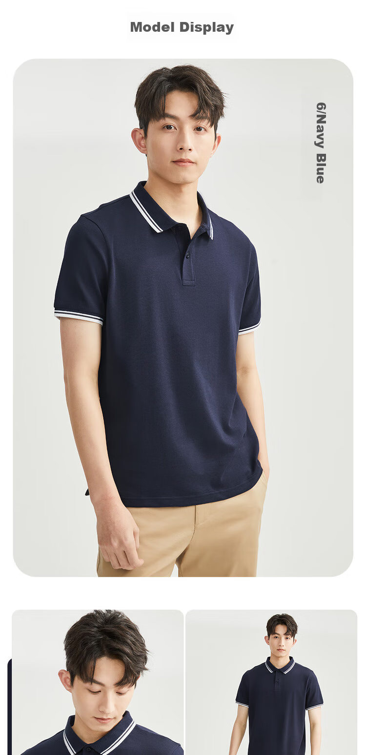 Giordano Men's Short-Sleeve Polo Shirt, Summer High-Tech Quick-Dry, Contrasting Color Pique Fabric, Lightweight Collared Top, 01014387 8