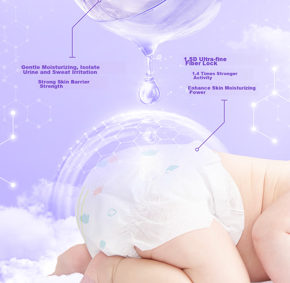 Suitsky [Ideal for Sensitive Skin], Vitamin E Pro Diapers, M Size, 24 Pieces, Sensitive Skin Diapers, Baby Diapers, Summer Ultra-Thi 12