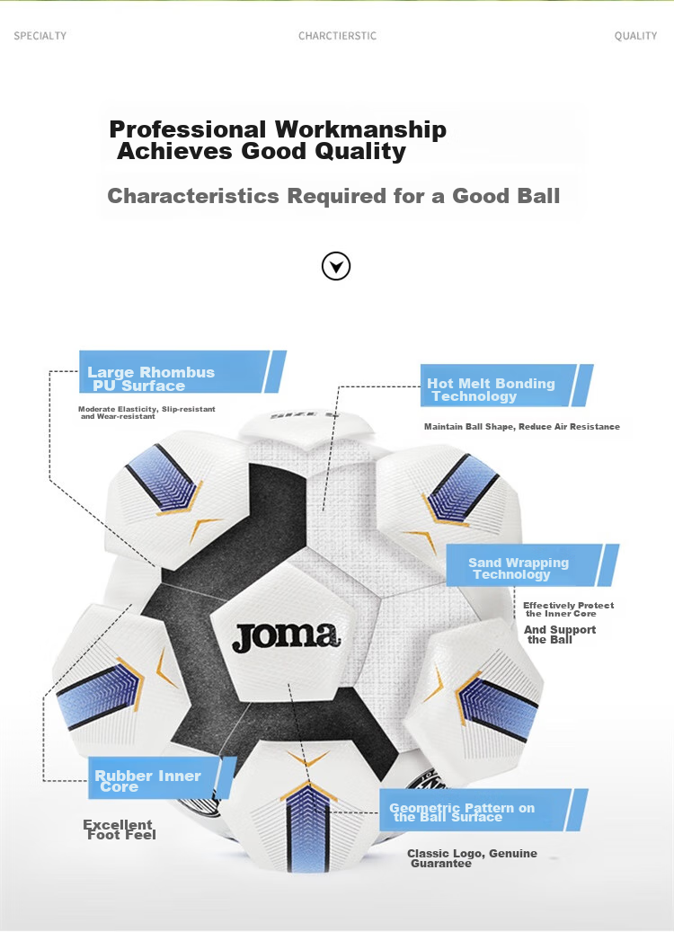 JOMA Soccer Ball Size 4 for Children, Middle School Entrance Exam Standard, Indoor And Outdoor World Cup Match Training, Youth Elementary School Students' Soccer Ball 2