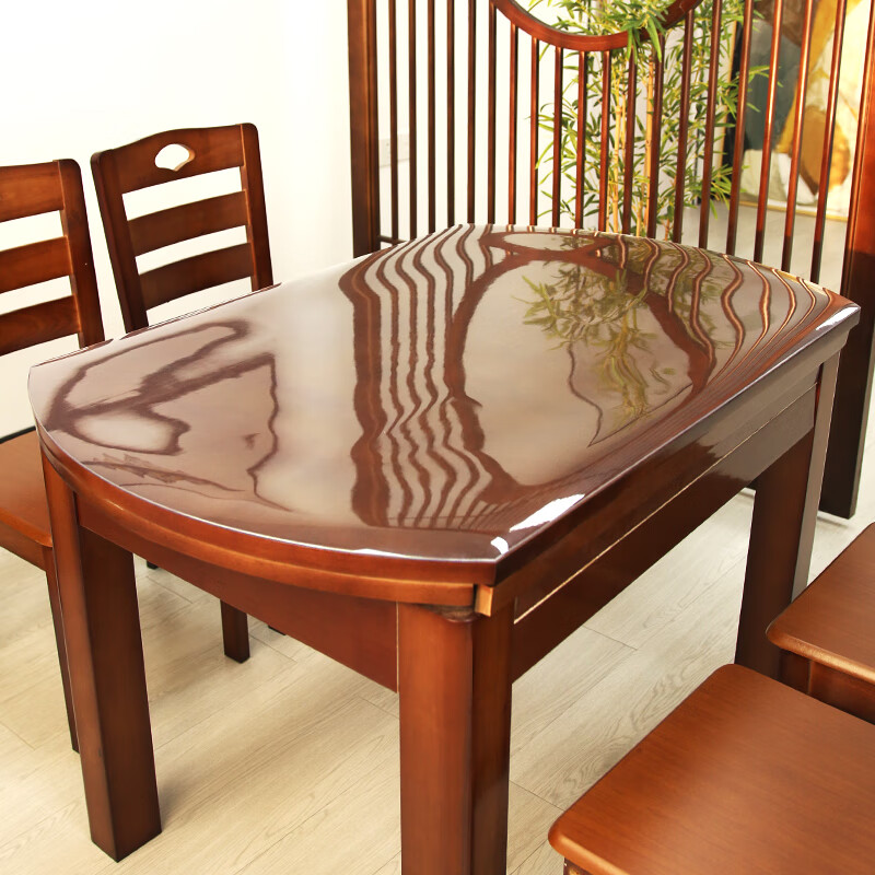 Wuyingongfang Oval Tablecloth, Waterproof And Oil-Proof, Washable, Extendable Table Mat, Soft Glass, 2MM Transparent, 130*80cm