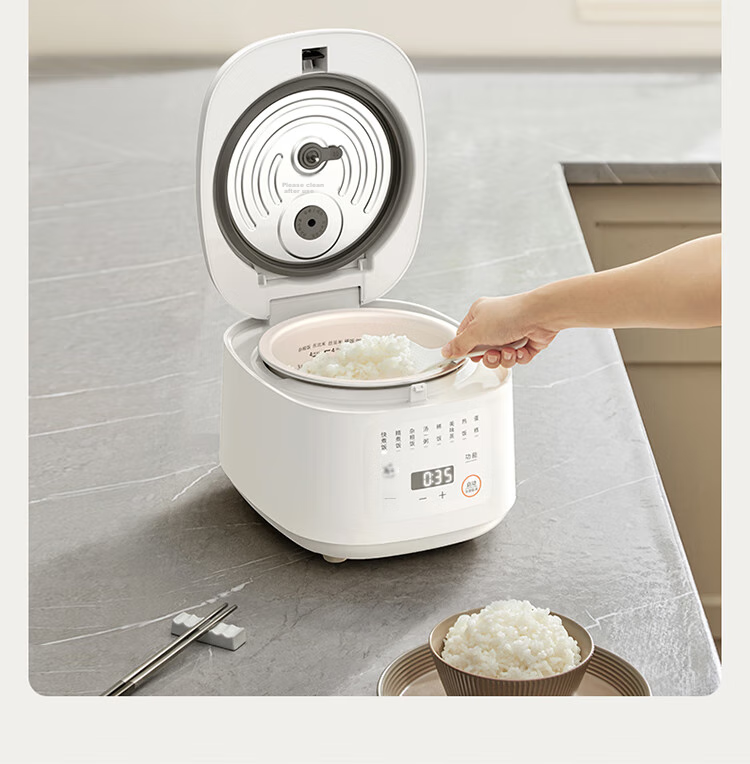 Joyoung 2L 1-2 Person Compact Capacity Rice Cooker, Ceramic Inner Pot with Non-Stick Coating, Dual NTC Temperature Sensing, 3A Grade Excellent Rice, 20FY2 17