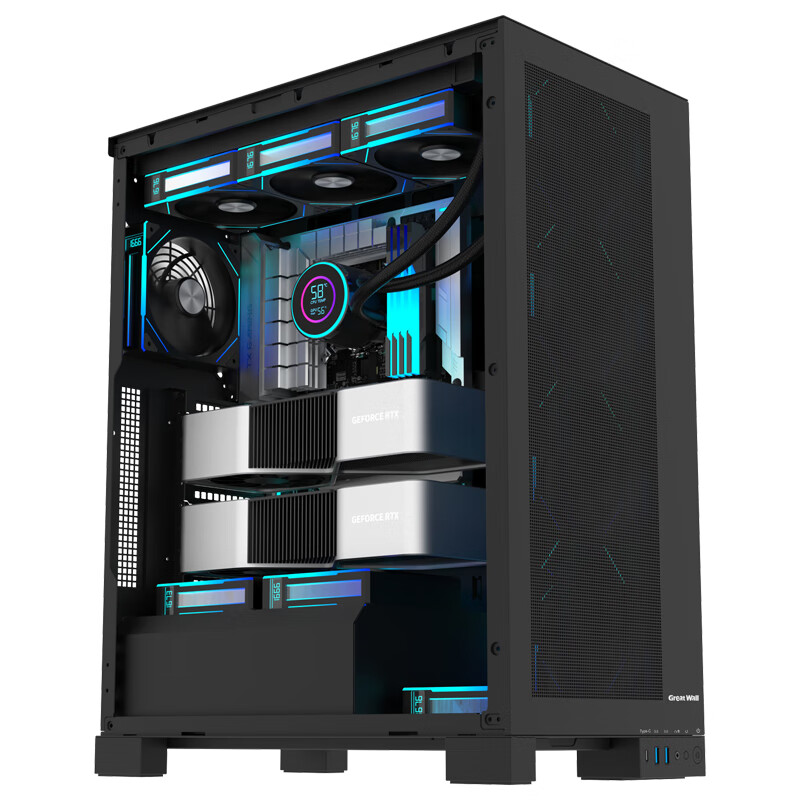 Корпус для ПК Great Wall Black Box 09 AI Case, Full Tower, Черный