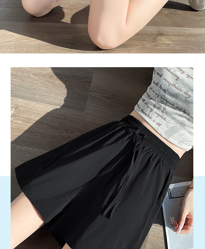 Warrior Women's Shorts 2026 New Summer Ice Silk Sun Protection Quick-Dry Slimming Mid-Length Loose Design Sports Pants 26