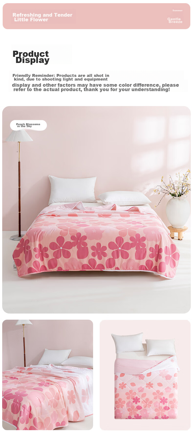 CROWN Summer Cooling Quilt Air Conditioning Blanket 1.5m x 2m Single Summer Quilt Four Seasons Universal Class A Machine Washable Bare Sleep Spring Autumn Quilt Core 6