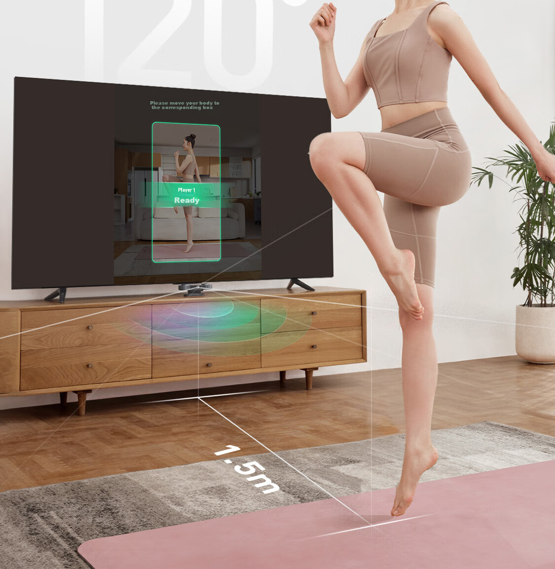 Keep Fitness Mirror Exercise Sensing Machine KS Smart Game Console with AI Guidance And Scoring, Motion Sensing Exercise Console 8