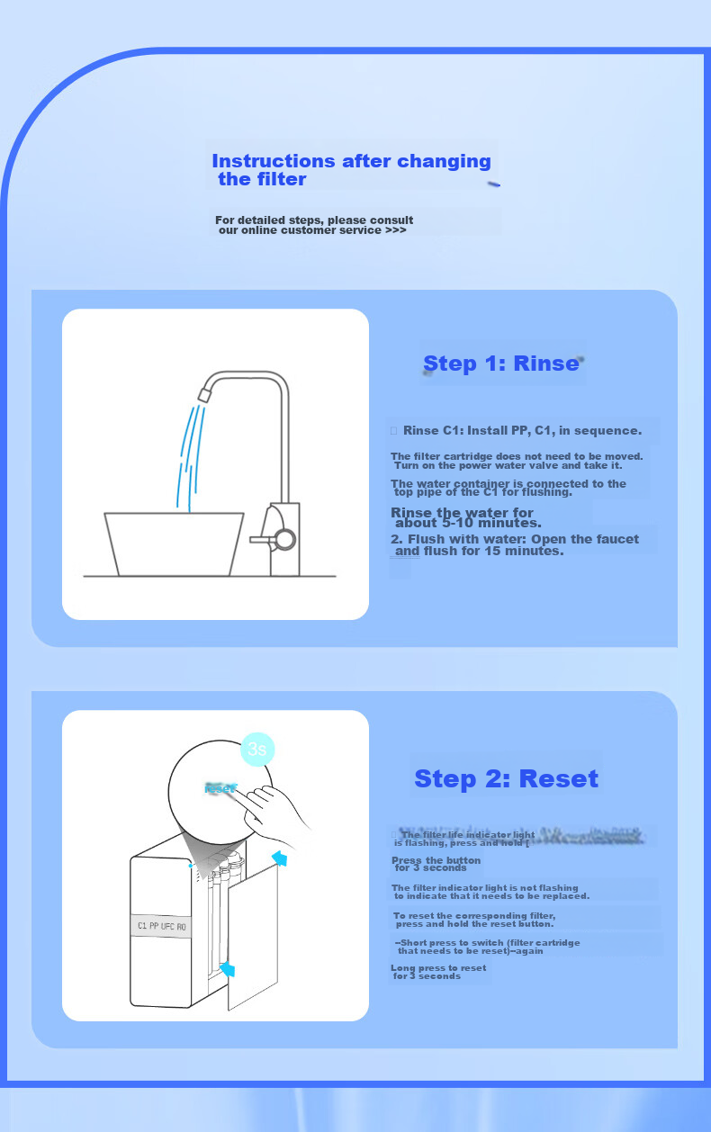 Midea Water Purifier Filter Cartridge - Suitable for Ultrafiltration (MU131A-5), MU136A-4 Water Purifier Universal - M6 Series - UF Membrane Cartridge 6