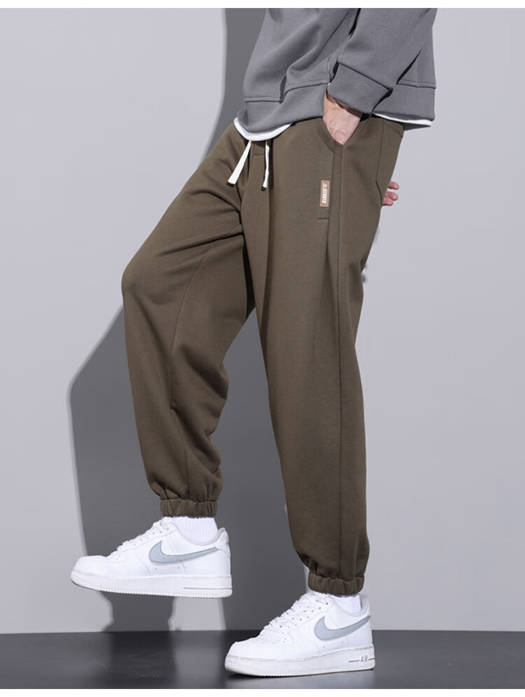 I'M DAVID Men's Casual Loose Fit Sports Pants Korean Style Heavyweight Fashion Jogger Pants Simple Versatile Trousers for Men 12