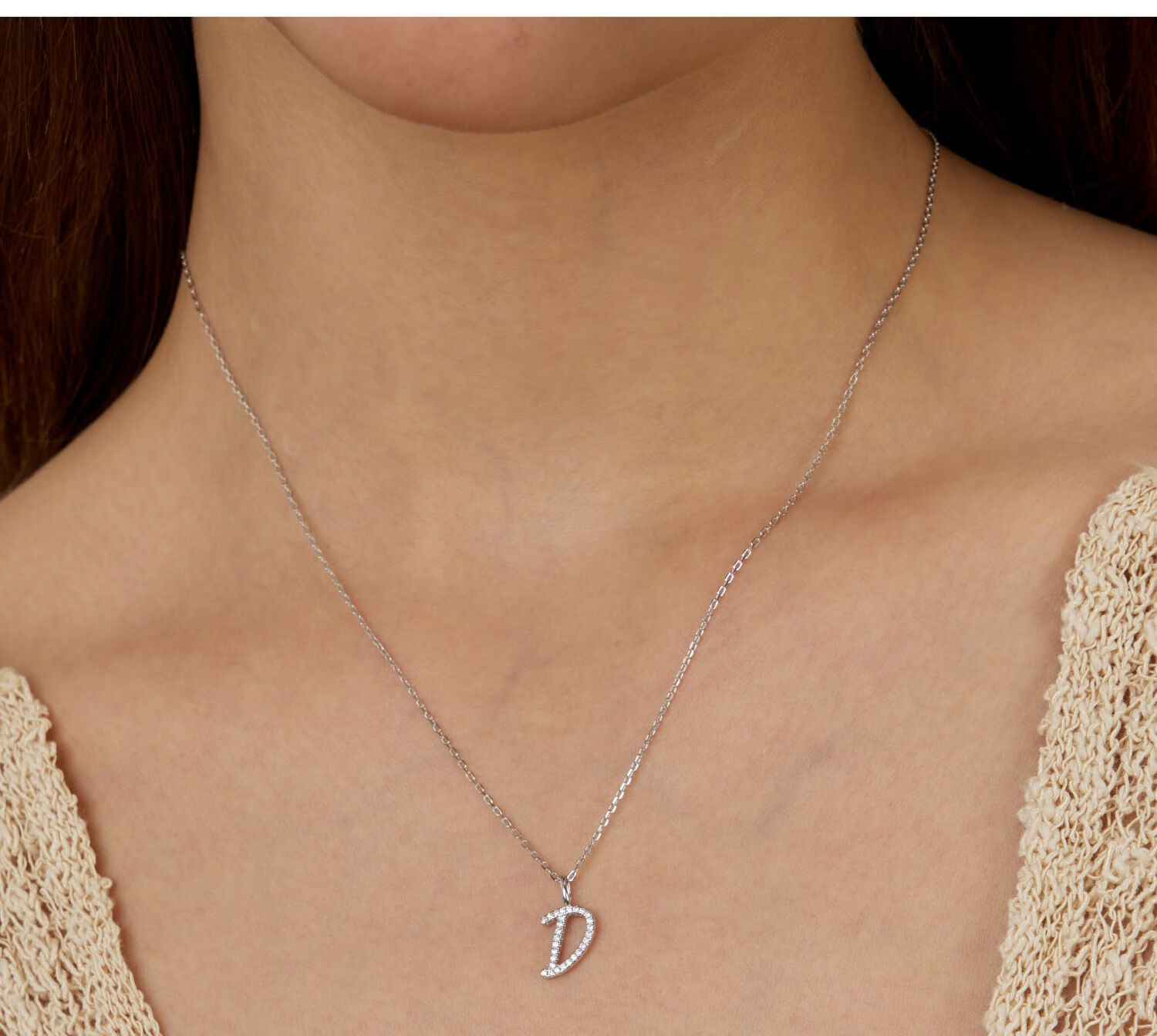 Arsis Art Letter Necklace for Women, Silver Necklace with Original Design, Fashionable And Versatile, Birthday Gift for Girlfriend 17