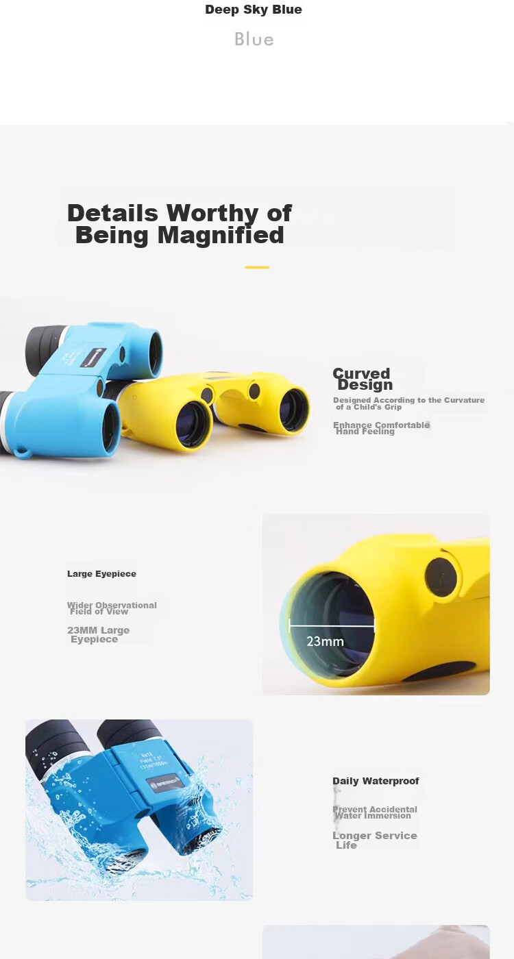 Bresser Children's Binoculars, High-Definition Telescope for Toddlers And Elementary School Boys, Outdoor Toy, Children's Day Gift 15