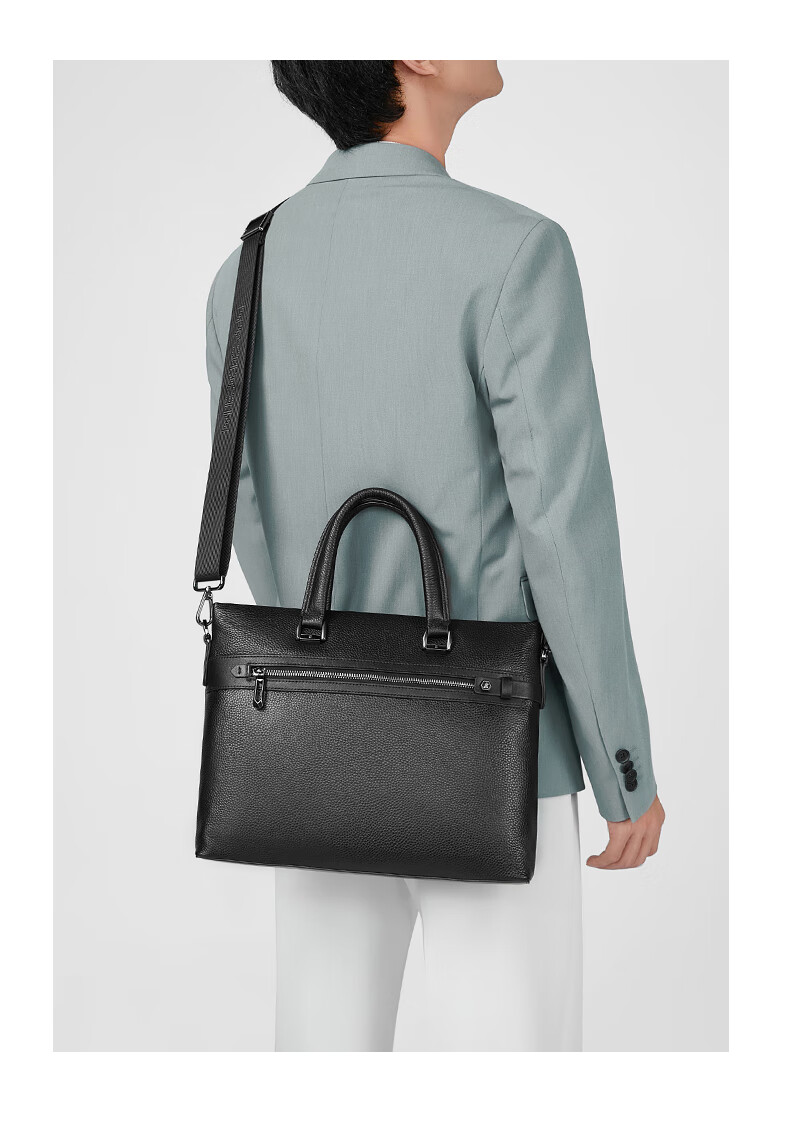 MEXICAN Men's Briefcase Genuine Top-Grain Leather Business Handbag Office Luxury 14-inch Laptop Bag 8