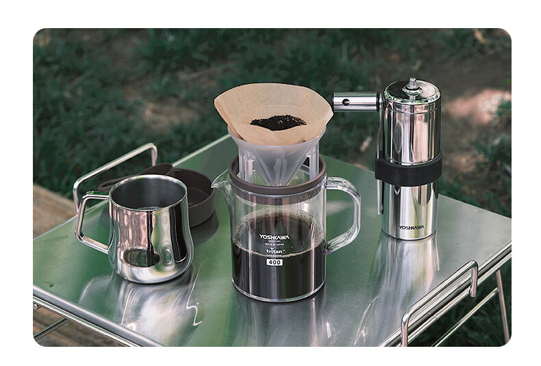 YOSHIKAWA Outdoor Double-Layer Mirror-Finish Stainless Steel Coffee Mug 1 8