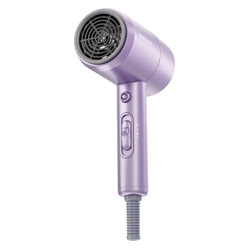 AUX Hair Dryer for Home Use with Negative Ions, Blue Light Hair Protection, High-Power Fast-Drying Constant Temperature Hair Care Blower, 1800W High-Wattage Electric Hair Dryer, Dazzling Purple