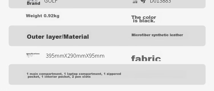 GOLF Briefcase, Men's Business Top-Grain Leather Handbag, Large Capacity Laptop Bag, Fashionable Horizontal Style Shoulder Crossbody Bag 16