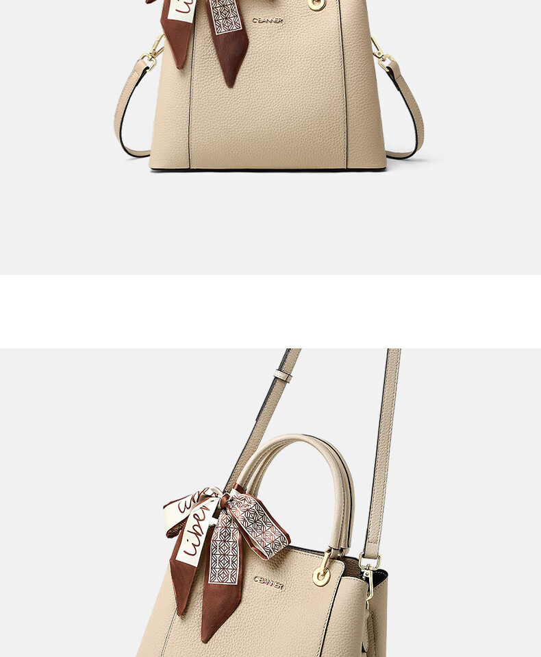 C.BANNER Top-Grain Leather Handbag for Women, Tote Bag, Shoulder Bag, Crossbody Bag, Large Capacity Brand Birthday Gift for Girlfriend on May 20 4