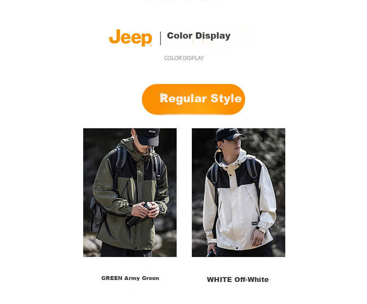 JEEP Men's Jacket, Spring And Autumn Casual Loose Windbreaker Workwear Clothing, Beige, 4XL 7