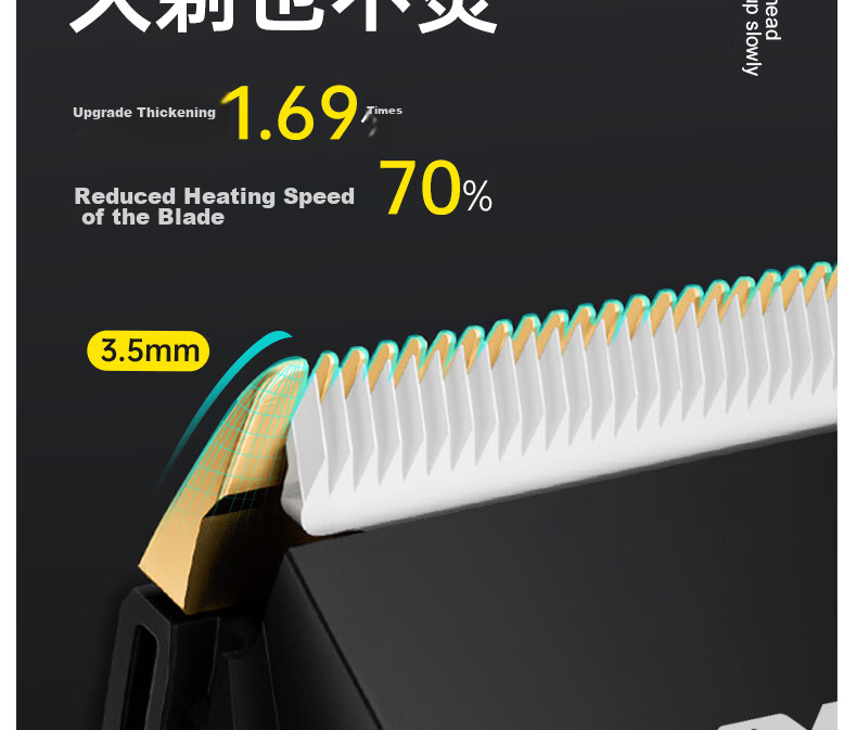 AUX Electric Hair Clipper, Professional Hair Trimmer for Adults, Complete Set of Professional Hair Cutting Tools And Accessories 9