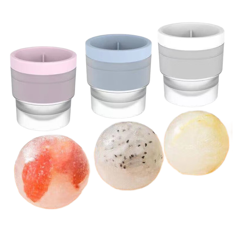 Baijie Ice Ball Mold, Whiskey Ice Cube Tray, Ice Maker Mold, Ice Cube Maker, Ice Cube Tray, Ice Ball Maker, Value Pack of 3