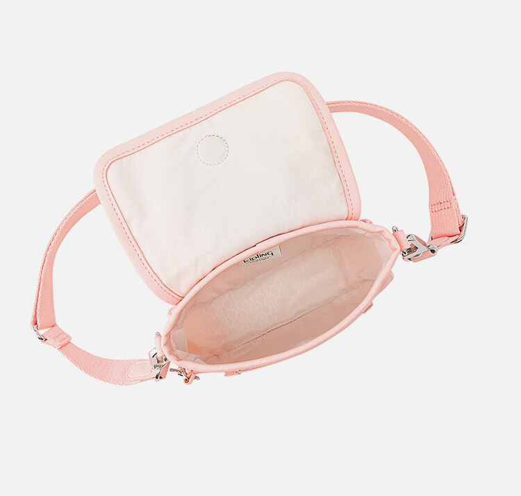 Kipling Lightweight Travel Ladies Crossbody Bag MUZE INAKI S Beige Base Letter Print Patchwork Birthday Gift for Girls 4