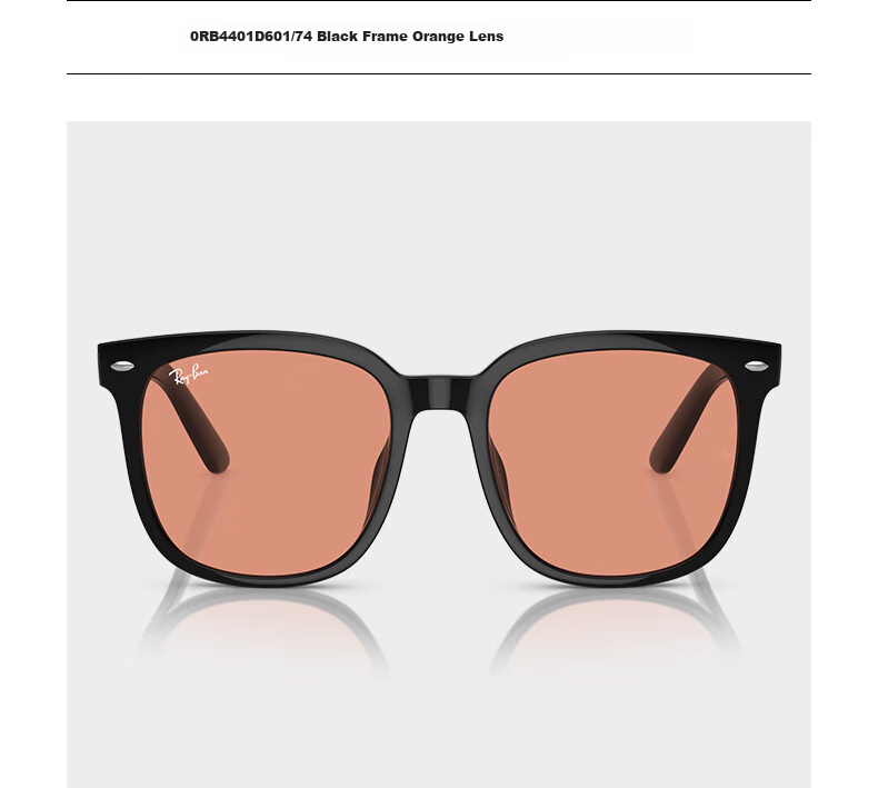 RayBan Square Large Frame Sunglasses, Face-Slimming Effect, Fashionable Designer Style 0RB4401D, Gift 11
