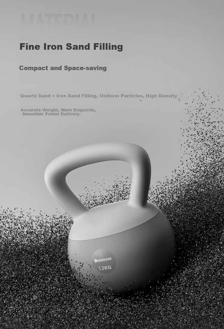 BOSHUJIAN Soft Kettlebell for Men And Women, Home Fitness Dumbbell for Arm Exercises, Squats And Glute Training Equipment, 6kg Gree 6