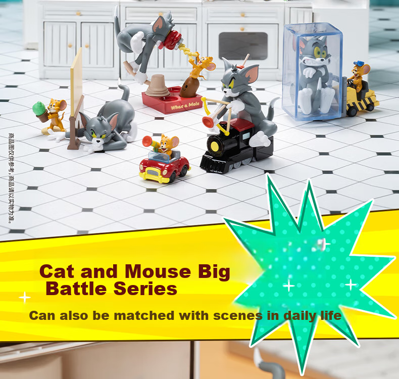 52TOYS TOM&JERRY Cat And Mouse Battle Blind Box Toy Set, 8 Pieces in Total, National Day Gift 19