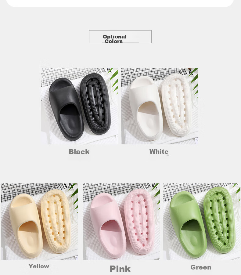 GUOLUOFEI Squishy Feeling Slippers for Men, Summer Thick-Soled EVA Bathroom Couple Sandals for Women, Suitable for Outdoor Wear, Pink, Size 36-37 7