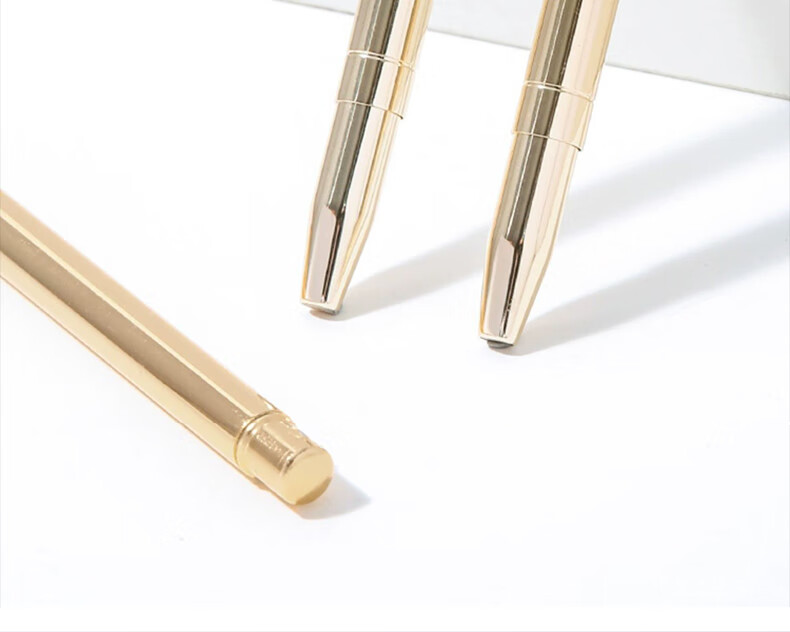 Chense Double-Ended Retractable Lip Brush (Gold) Portable Lip Liner and Concealer Brush with Cap 2