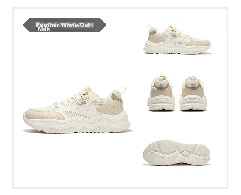 361° Women's Sports Shoes, Spring And Summer Mesh Thick-Soled Heightening Casual Commuter Dad Running Shoes for Women, 682426763F-1 74