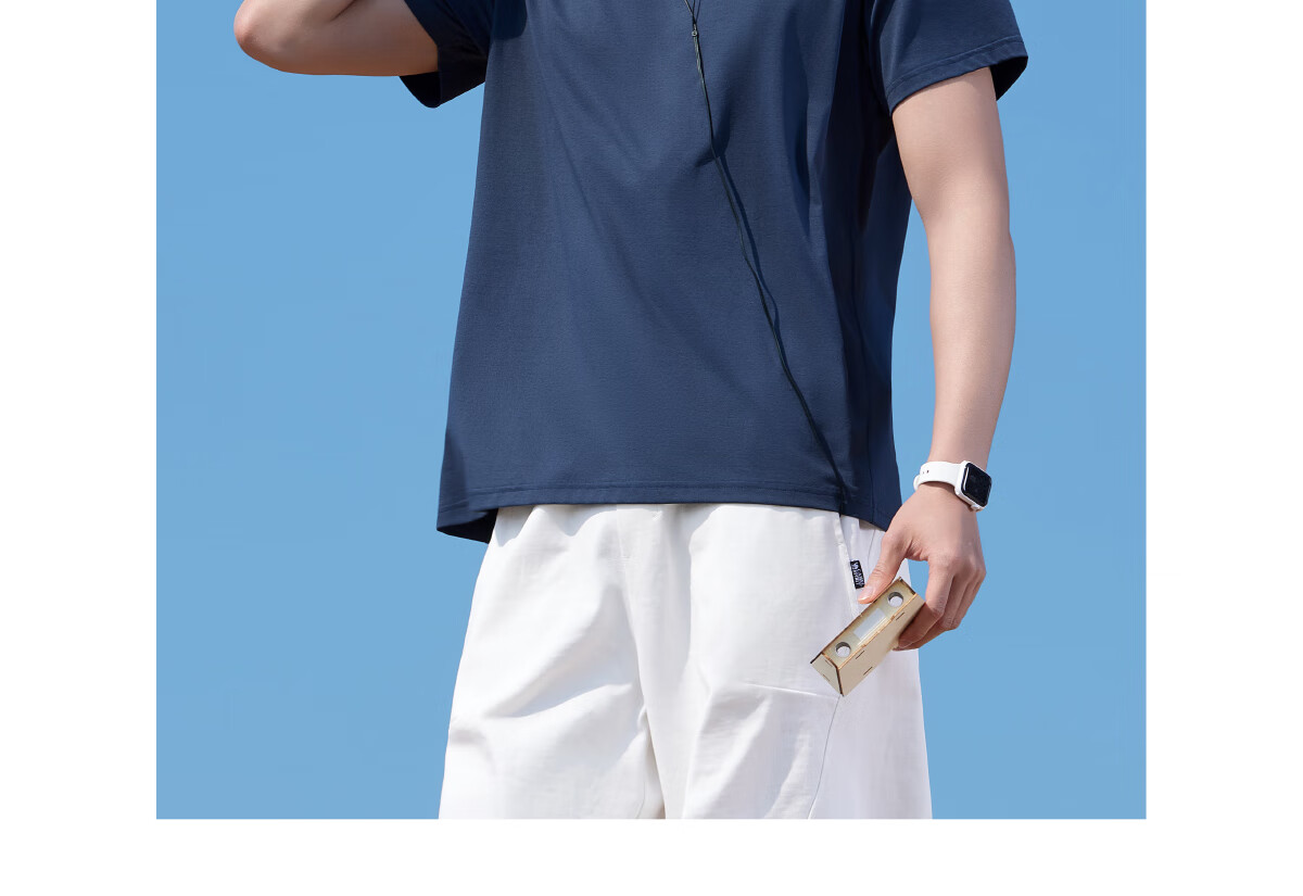 CAMEL Men's Quick-Dry Sun Protection Short-Sleeve T-Shirt, Round Neck Half-Sleeve Tee for Spring And Summer, Breathable Antibacterial T-Shirt, M15BA5E094 27